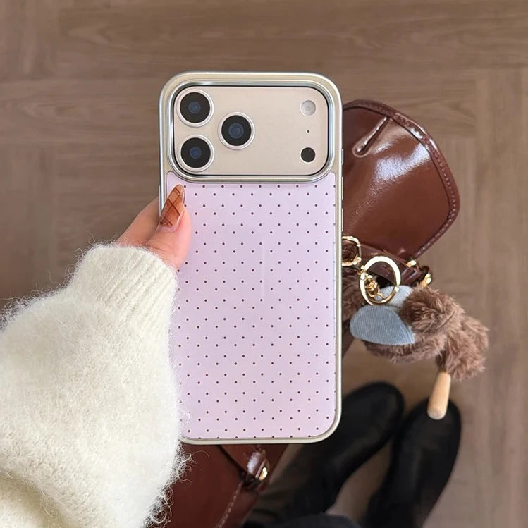 Candy Color Polka Dot Plating Case  For iPhone