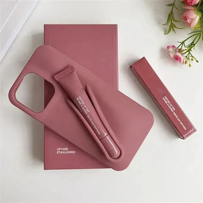 Hot Sale Lipstick Ribbon Toast Gift Set Soft Phone Case For iPhone