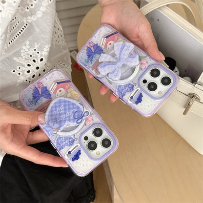 Flower Bow Magnetic Phone Case