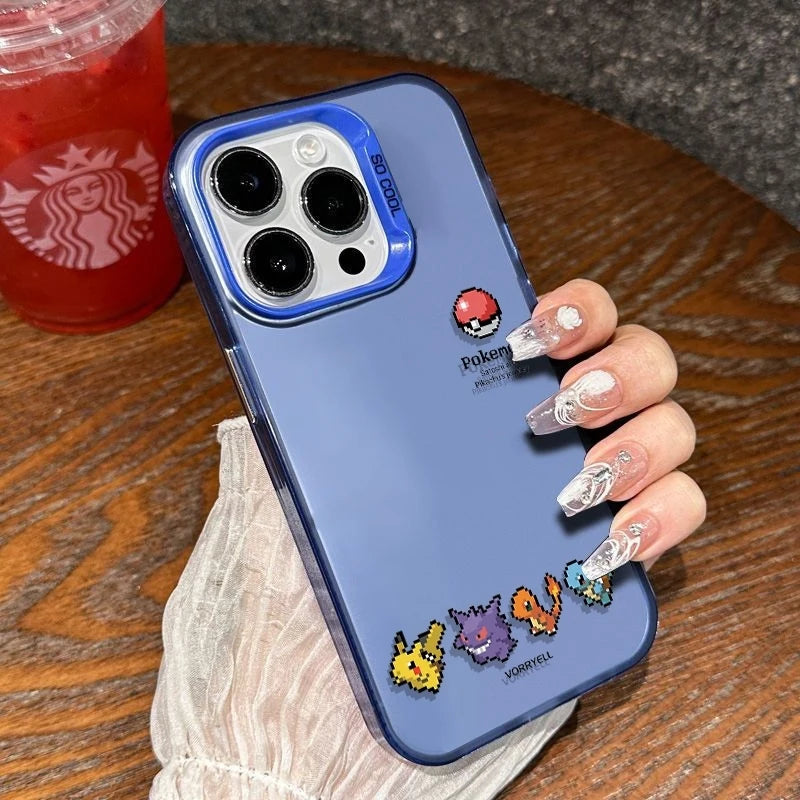 Cute Pixel Pokemon Pattern Phone Case For iPhone