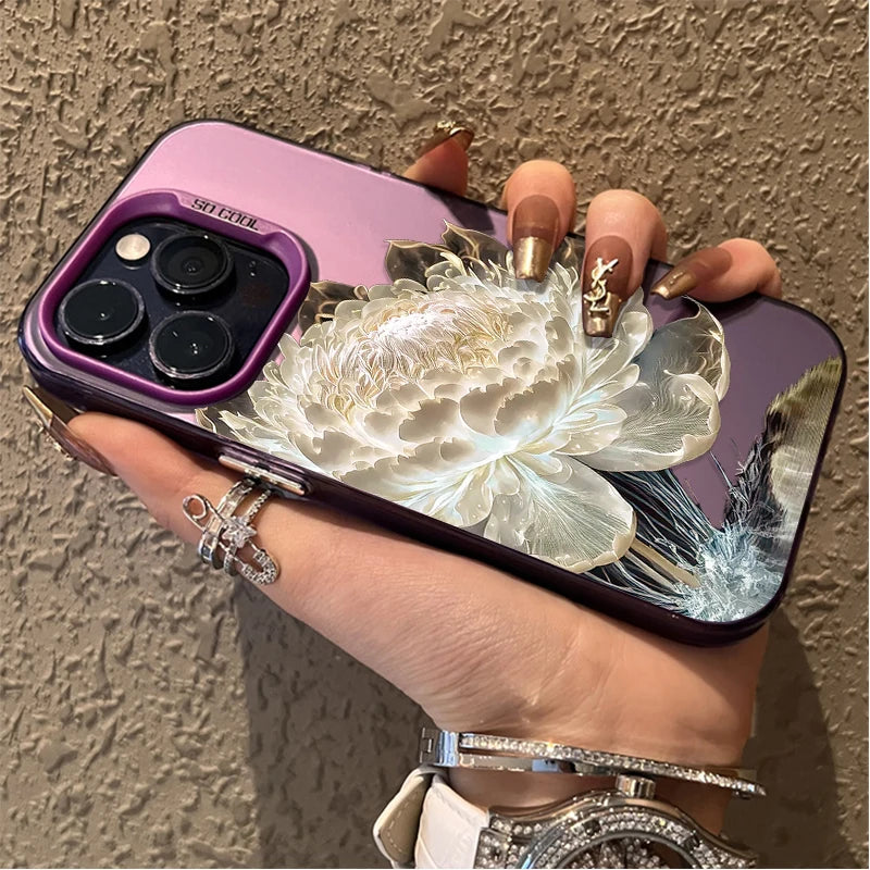 White Lotus Phone Case For iPhone