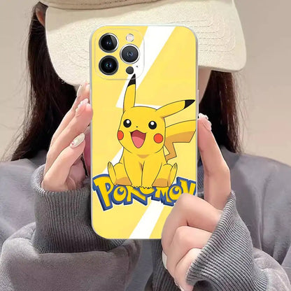Pokemon Gengar Pikachu Starlit Oil Painting Phone Case For iPhone