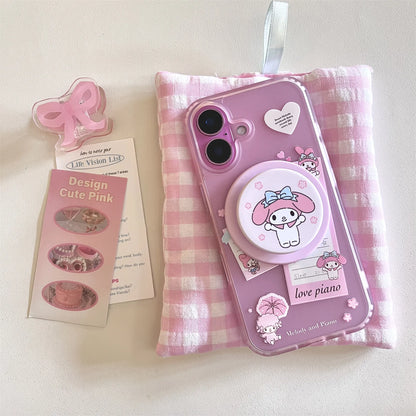 Cute Magnetic Shell Stand Phone Case
