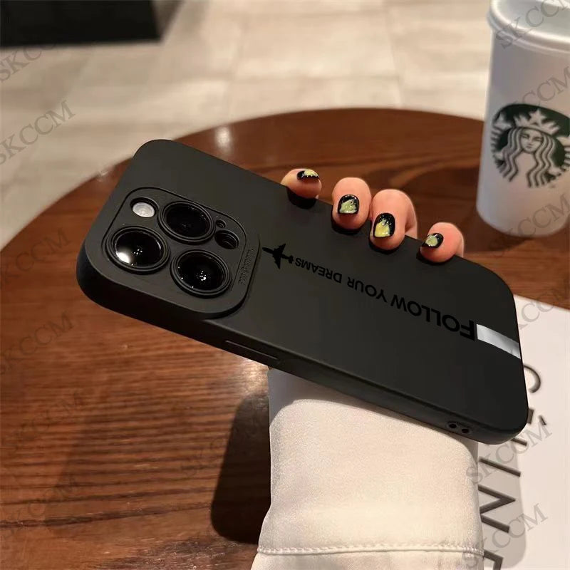 Stylish Airplane Graphic Phone Case For iPhone