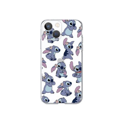 Disney Stitch Angel TPU Phone Case For iPhone