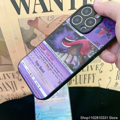 3D Grating Card Pokemon Gengar Phone Case For iPhone