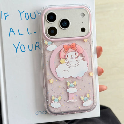 Cute Cartoon Kitty My Melody Cute Kuromi Pudding Dog Phone Case For iPhone