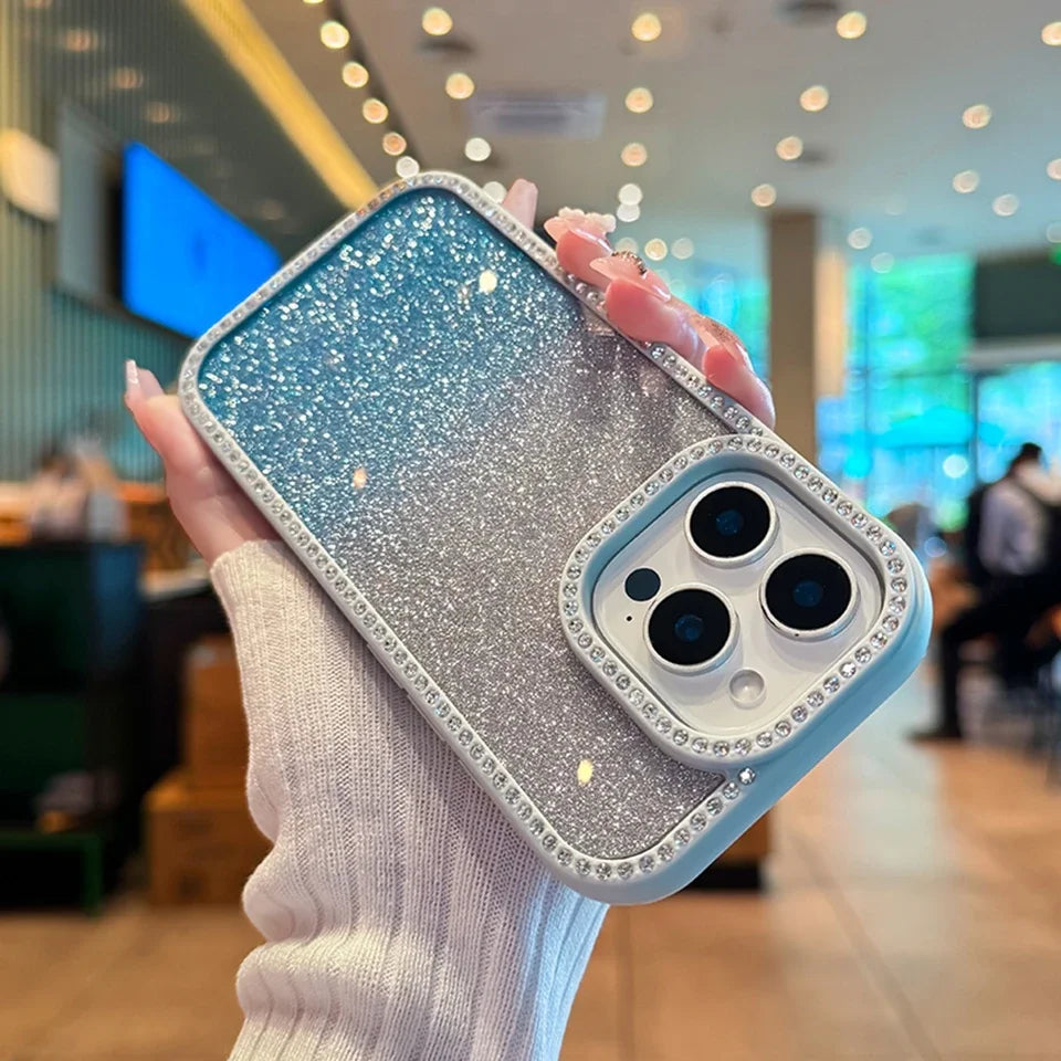 Transparent Diamond Phone Case For iPhone