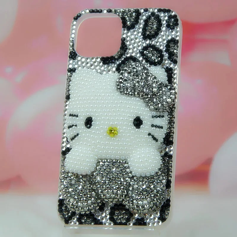 Cute Rhinestone iPhone Phone Case Sanrio Hello Kitty For iPhone