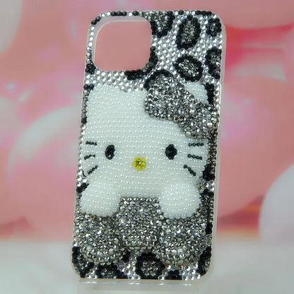 Cute Rhinestone iPhone Phone Case Sanrio Hello Kitty For iPhone