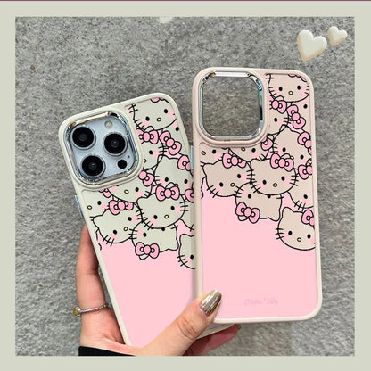 Hello Kitty Full Screen Face Bow Pink Phone Case For iPhone