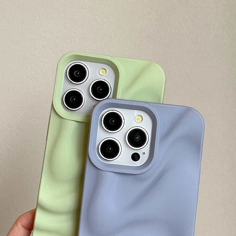 Fashion Mint Green Violet Fold Pattern Phone Case