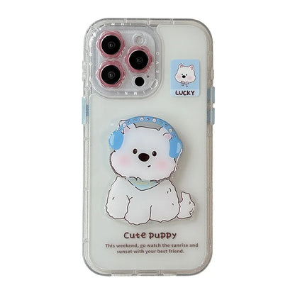 Cute Puppy Dog Shockproof Bumper Phone Case
