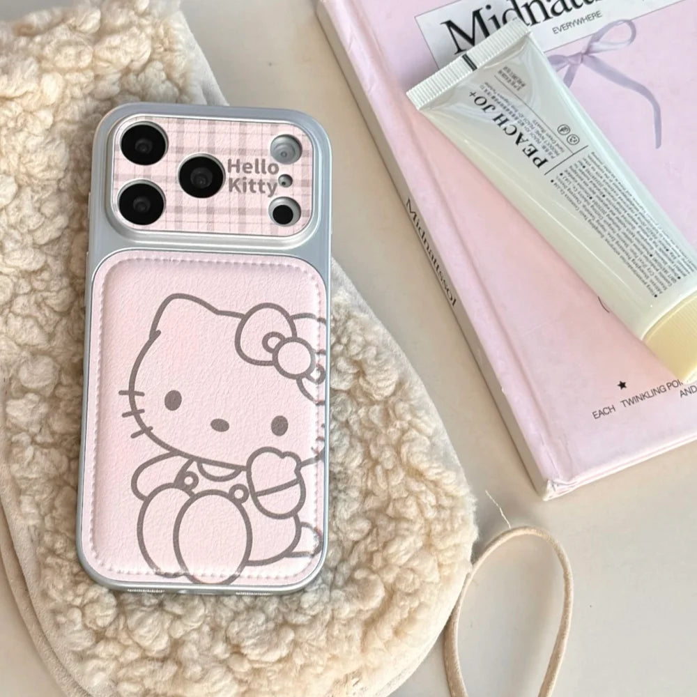 Luxury Cute Skin Pink Heart Kitty Shockproof Hard Phone Case