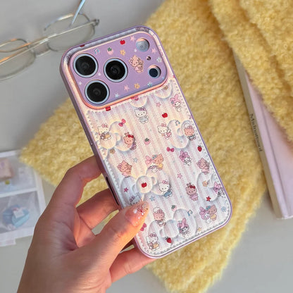 Cute Melody Kitty Fashion Leather Phone Case For iPhone