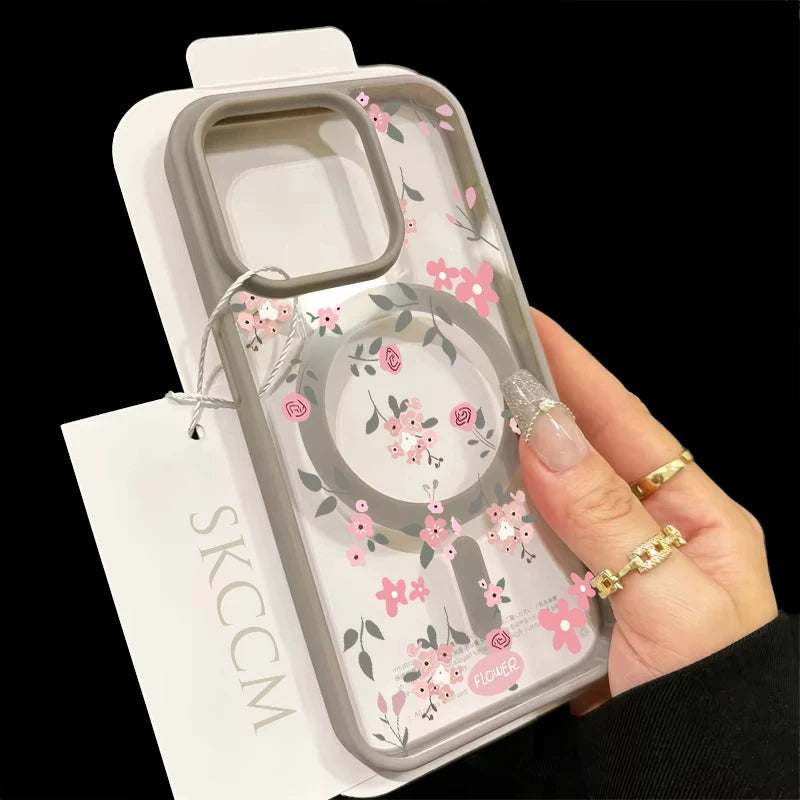 Flower Transparent Case For iPhone