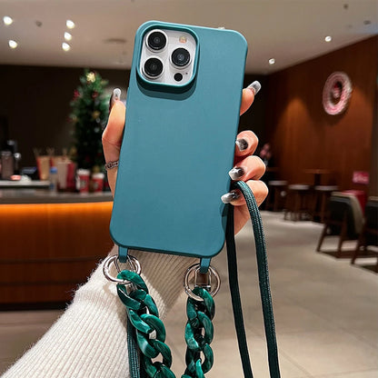 Crossbody Lanyard Cord Soft Acrylic Bracelet Case For iPhone