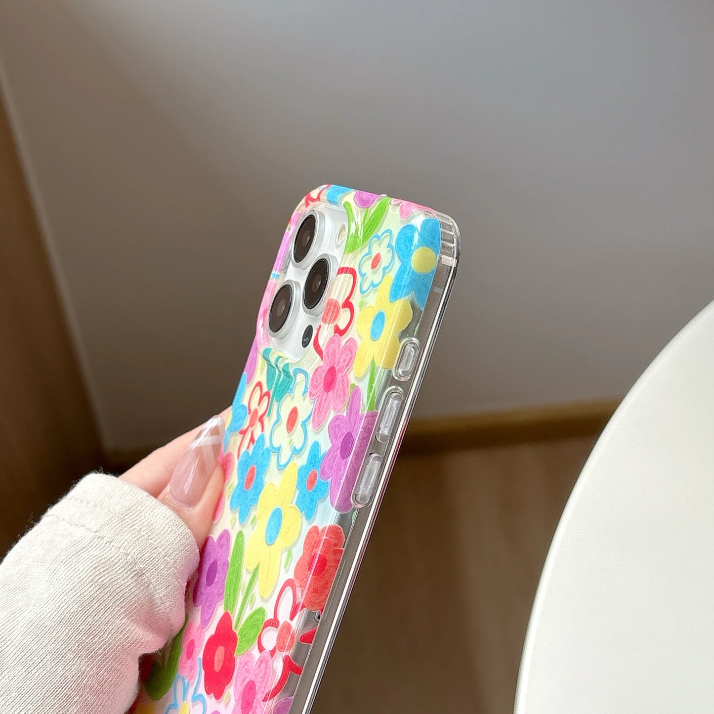 Vivid & Artistic Colorful Doodle Flower Protective Phone Case