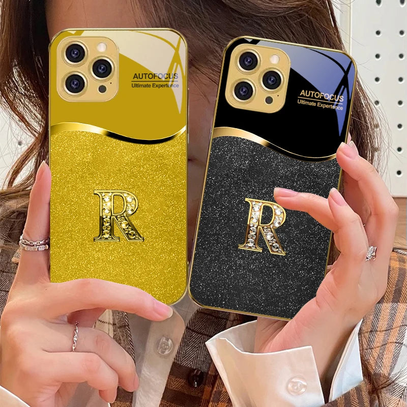 Golden Edged Letter R  For iPhone