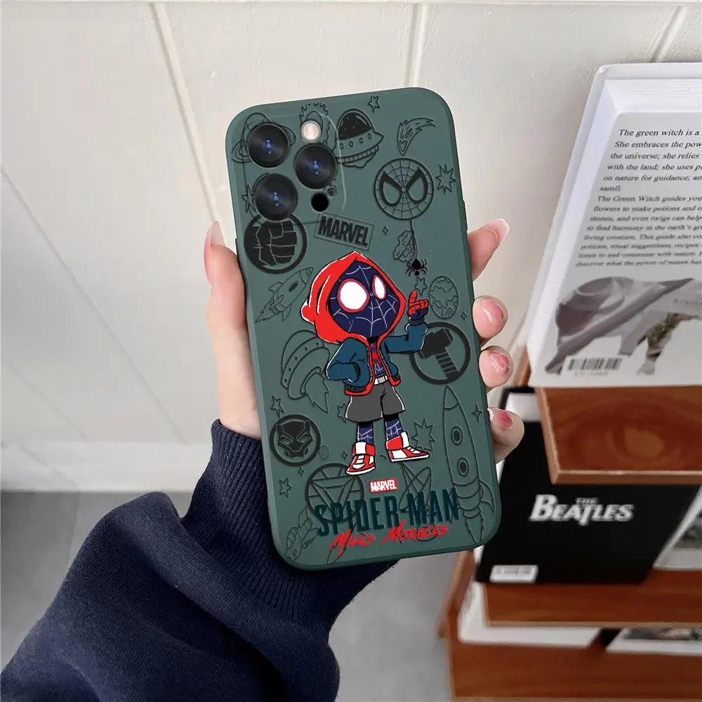 Phone Case For iPhone Siderman Miles Morales Cute Silicone Back Cover