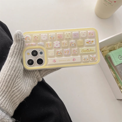 Creative Keyboard Pattern Cute Cartoon Color Phone Case