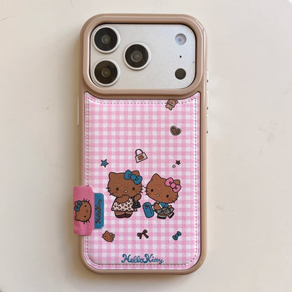Advanced Cute Pink Skin Power Grid Kt Phone Case For iPhone