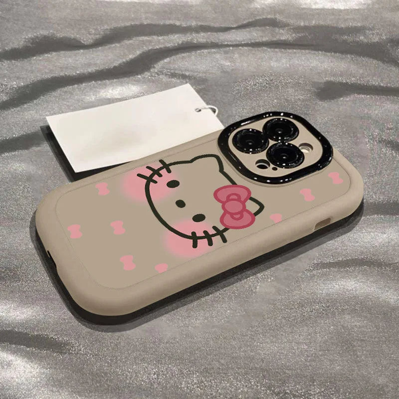 Hello Kitty Shy Cute Phone Case For iPhone