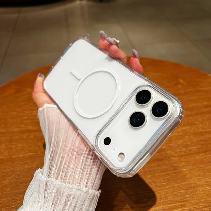 For magsafe Wireless Charge Acrylic Phone Case For iPhone