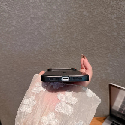 Luxury Striped Matte Magnetic Phone Case For iPhone