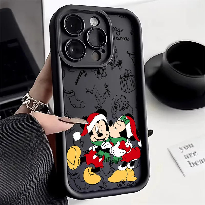 Merry Christmas Mickey Minnie Disneys Soft Silicone Case For iPhone