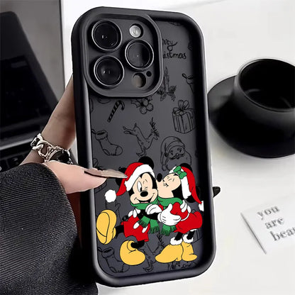 Merry Christmas Mickey Minnie Disneys Soft Silicone Case For iPhone