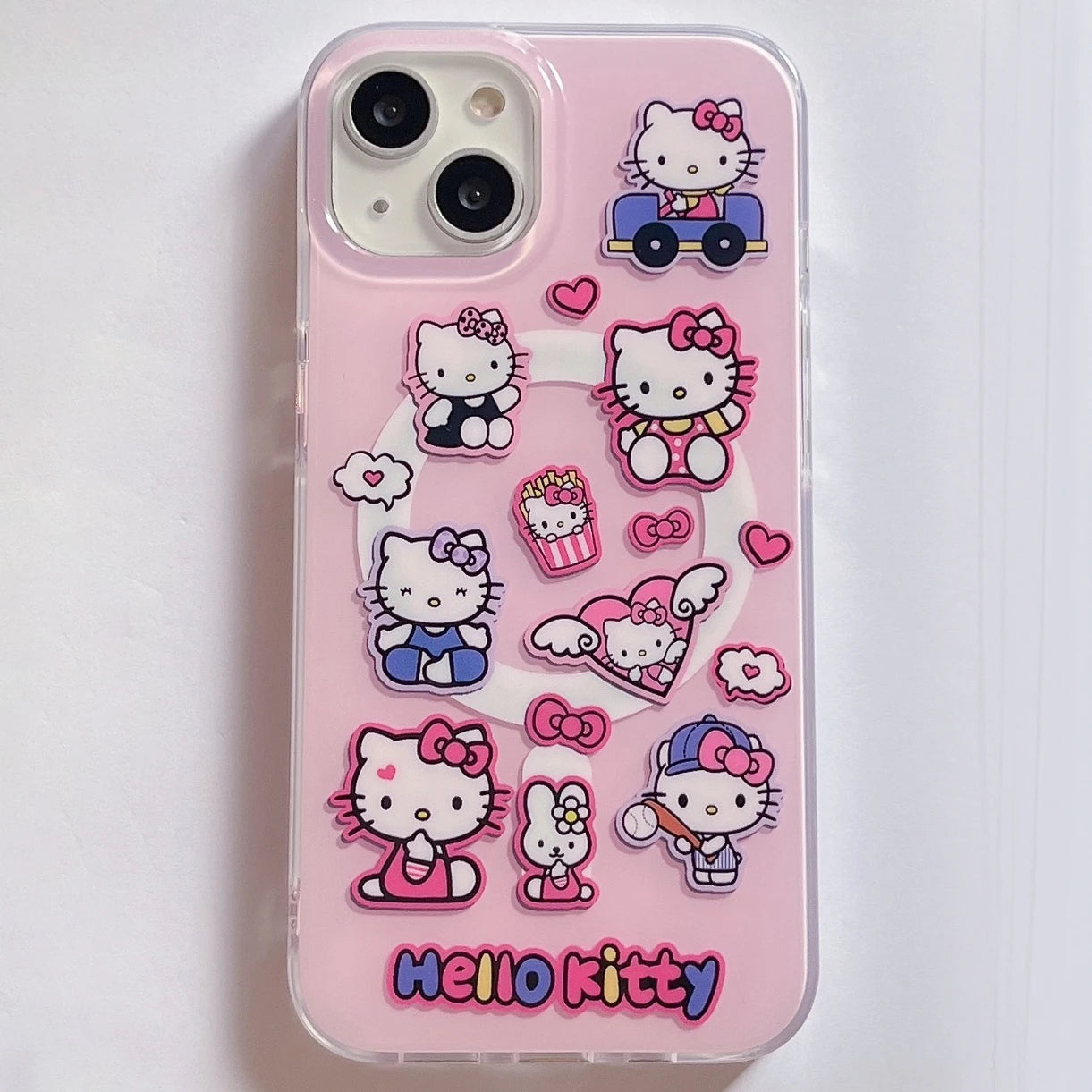 Cute Kitty Magnetic Shell With Bracket Hot Sale Phone Case For iPhone
