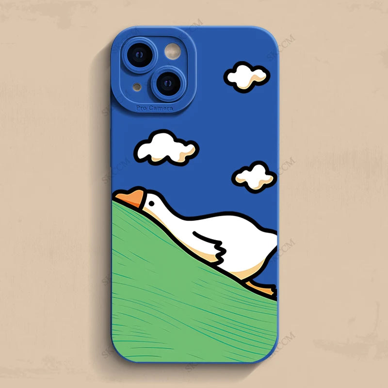 New Cartoon Duck Silicone Phone Case For iPhone