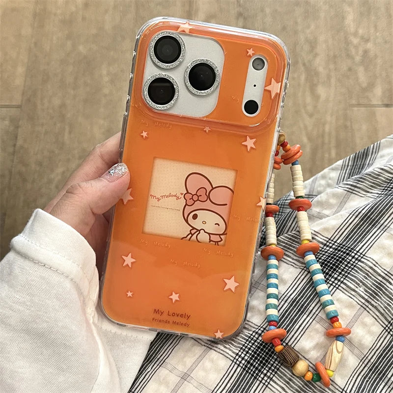 Fashion Orange Star Melody Phone Case For iPhone