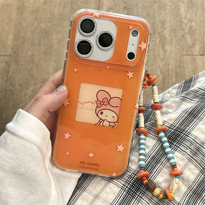 Fashion Orange Star Melody Phone Case For iPhone