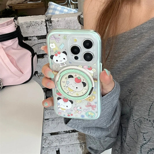 Kawaii Cartoon Panda Magnetic Phone Case