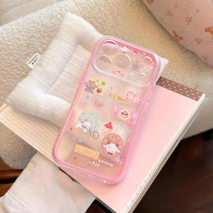 Korean Frosted Cartoon Lamb Pattern illustration Phone Case For iPhone