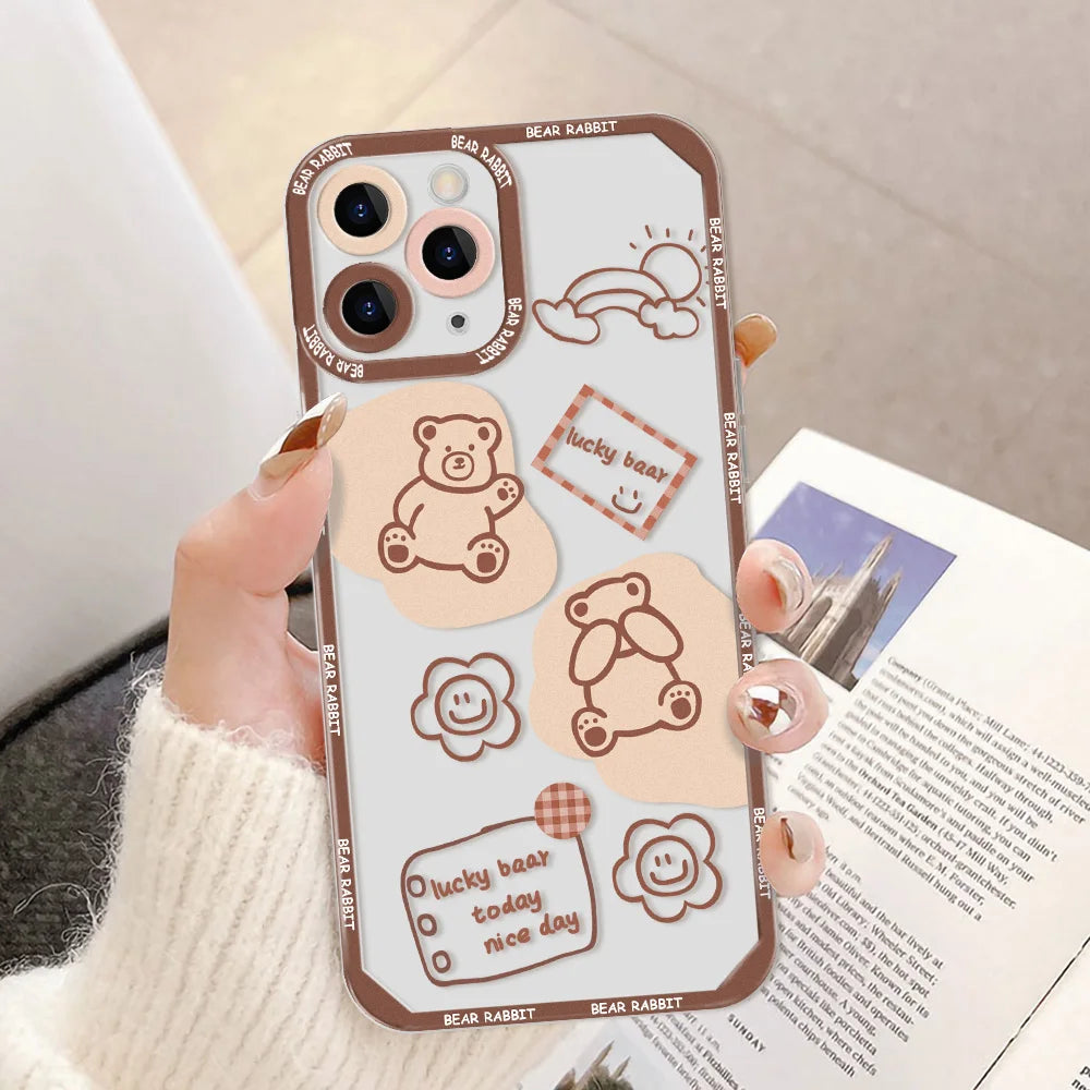 Cute Bear Phone Case For iPhone