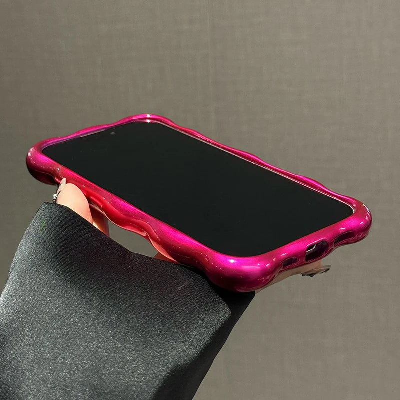 Luxury Fashion Rose Glossy 3D Meteorite Pattern Phone Case