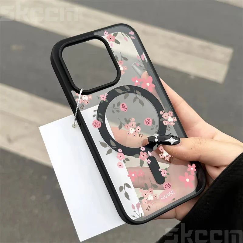 Flower Transparent Case For iPhone