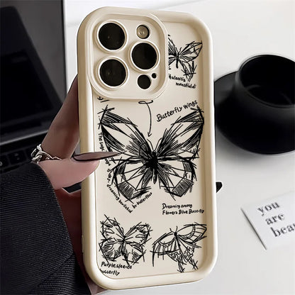 Aesthetic Butterfly Phone Case For iPhone