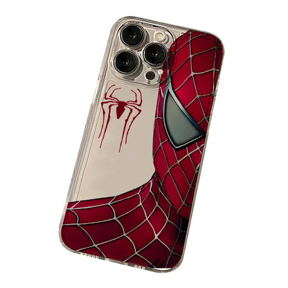 Red Marvel Spider Man Cartoon Phone Case For iPhone