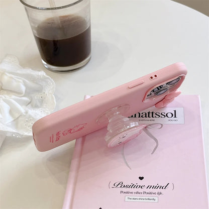 With Kickstand Candy Mini Bow Hello Kitty Phone Case