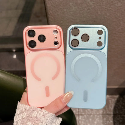 For Magsafe Double Color Contrast Matte Case  For iPhone