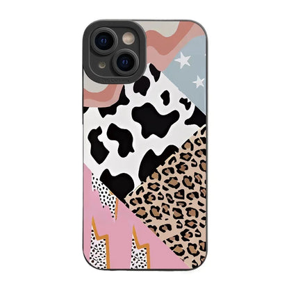 Creative Leopard Cow Silicone Phone Case For iPhone