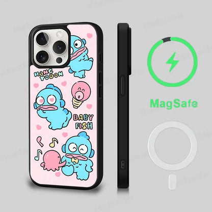 Cute Cartoon Hangyodon Phone Case Magnetic Case For iPhone