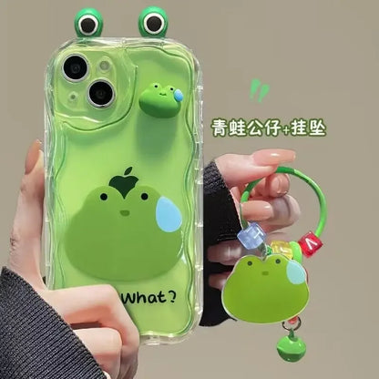 3D Ear Panda Frog Pendant Phone Case for IPhone