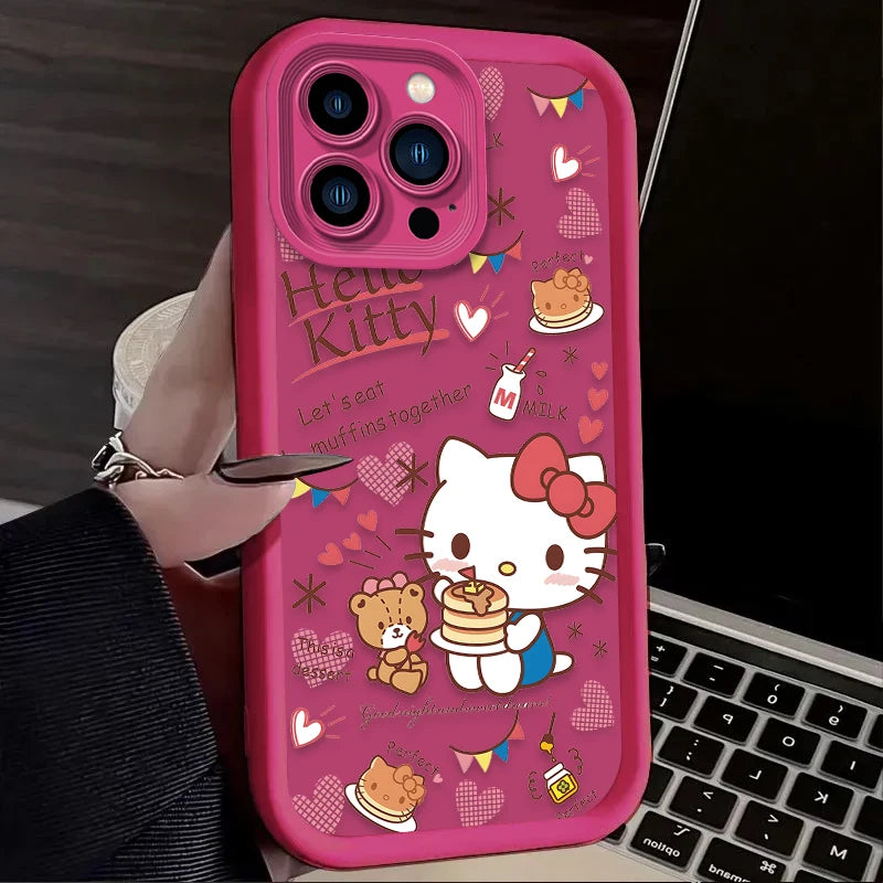 Hello Kitty Adorable Soft Phone Case For iPhone