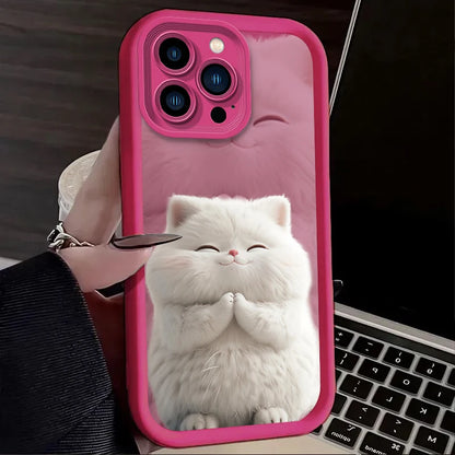 Cute Funny Fat Cat Phone Case For iPhone