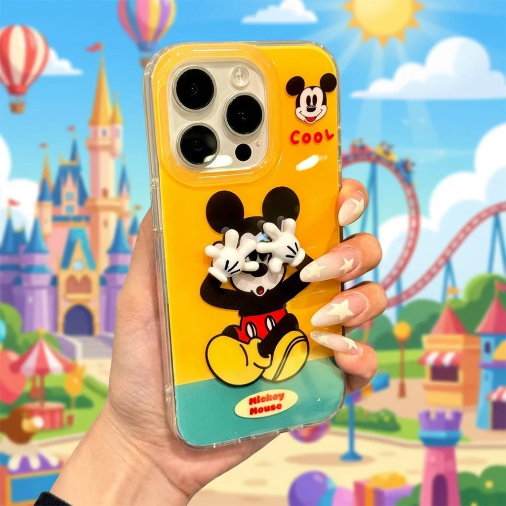 Cute Cartoon Mickey Mouse Facepalm Phone Case For  iPhone